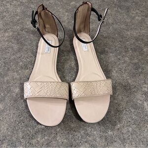 Cole Haan Genevieve Weave Sandal Women's Shoes Size 10 Flats Natural